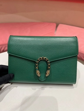 Gucci Dionysus WOC Green Leather Shoulder Bag