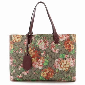 Gucci Gg Blooms Beige Pink Multi-Color Pvc Leather Shoulder Bag Tote Bag ()