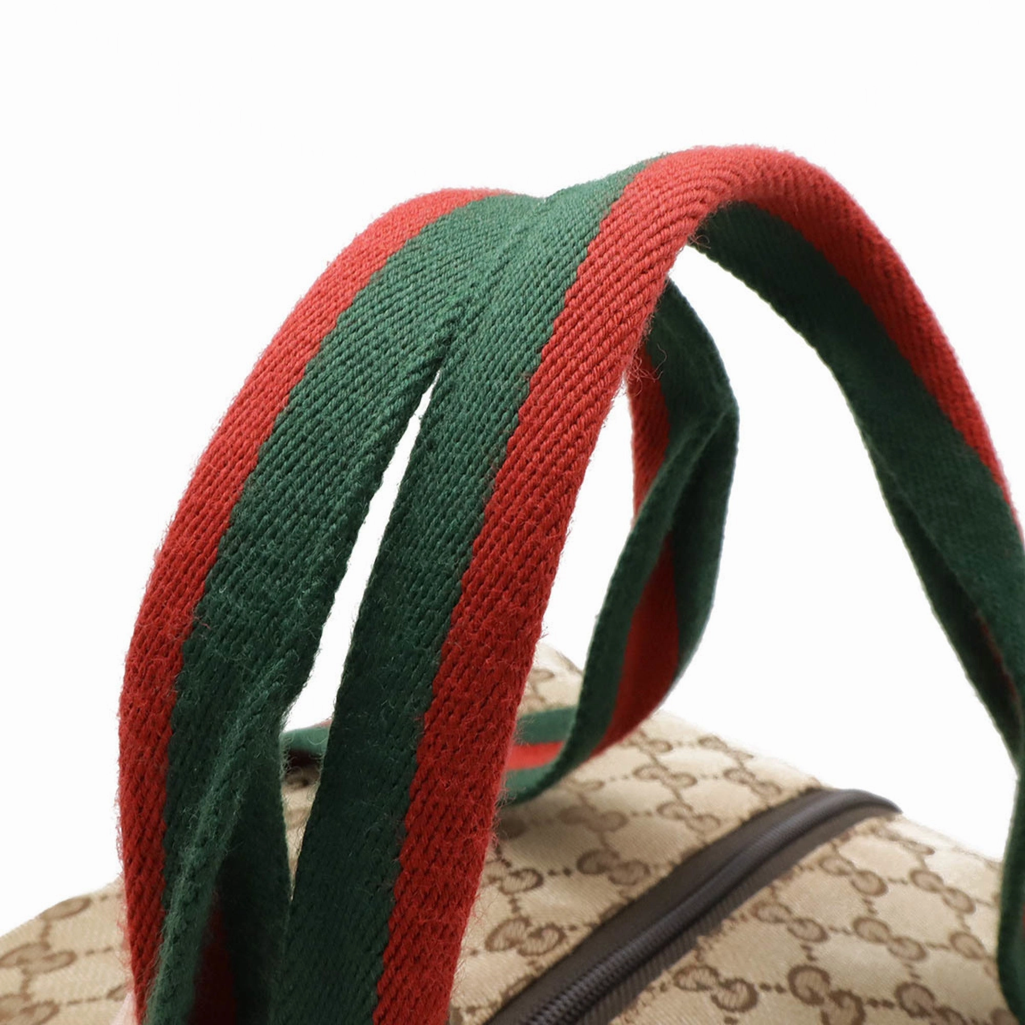 Gucci Gg Canvas     Color Canvas Leather Boston Bag Shoulder Bag (Pre-Owned)