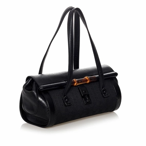 Gucci GG Canvas Bamboo Bullet Shoulder Bag (SHG-31791)