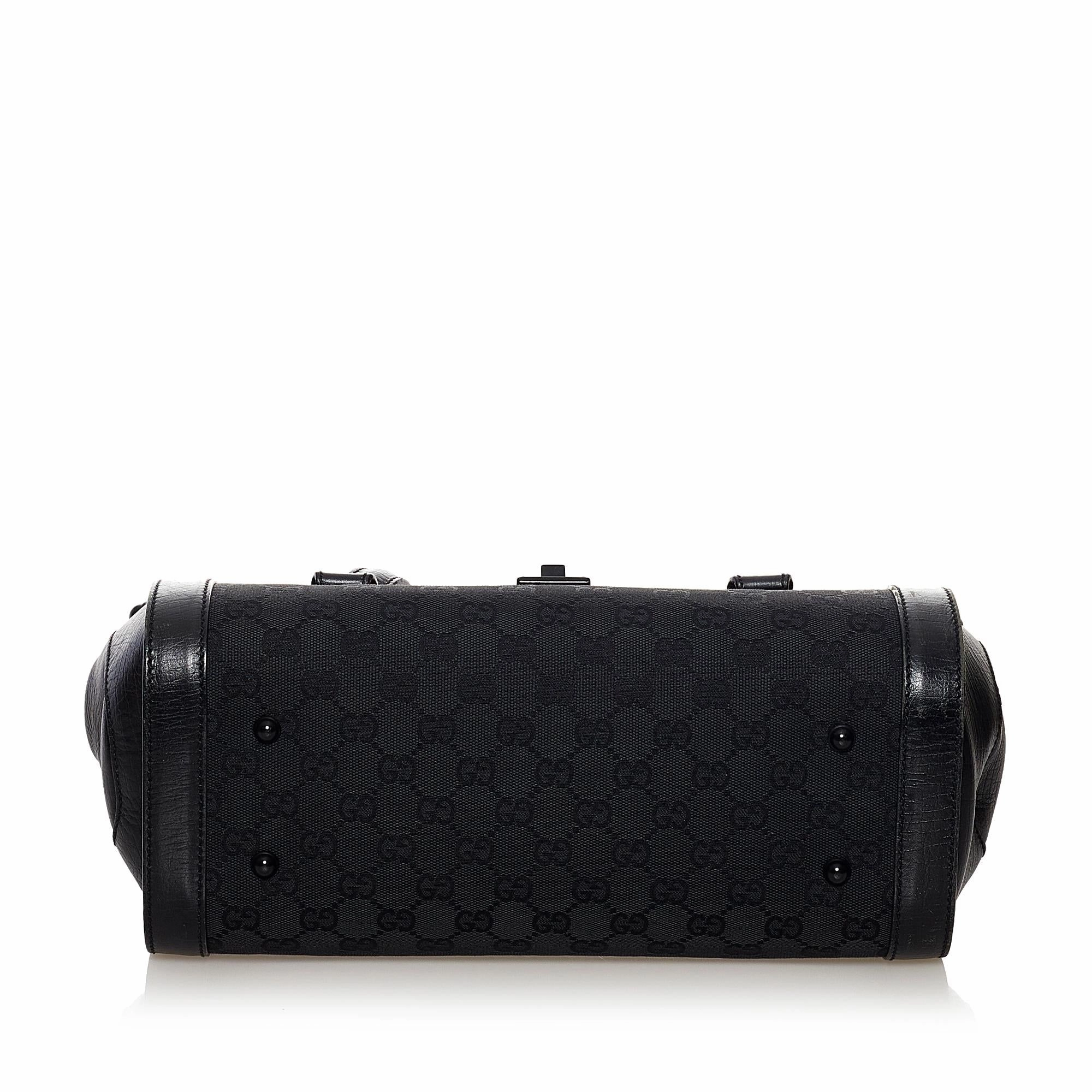 Gucci GG Canvas Bamboo Bullet Shoulder Bag (SHG-31791)