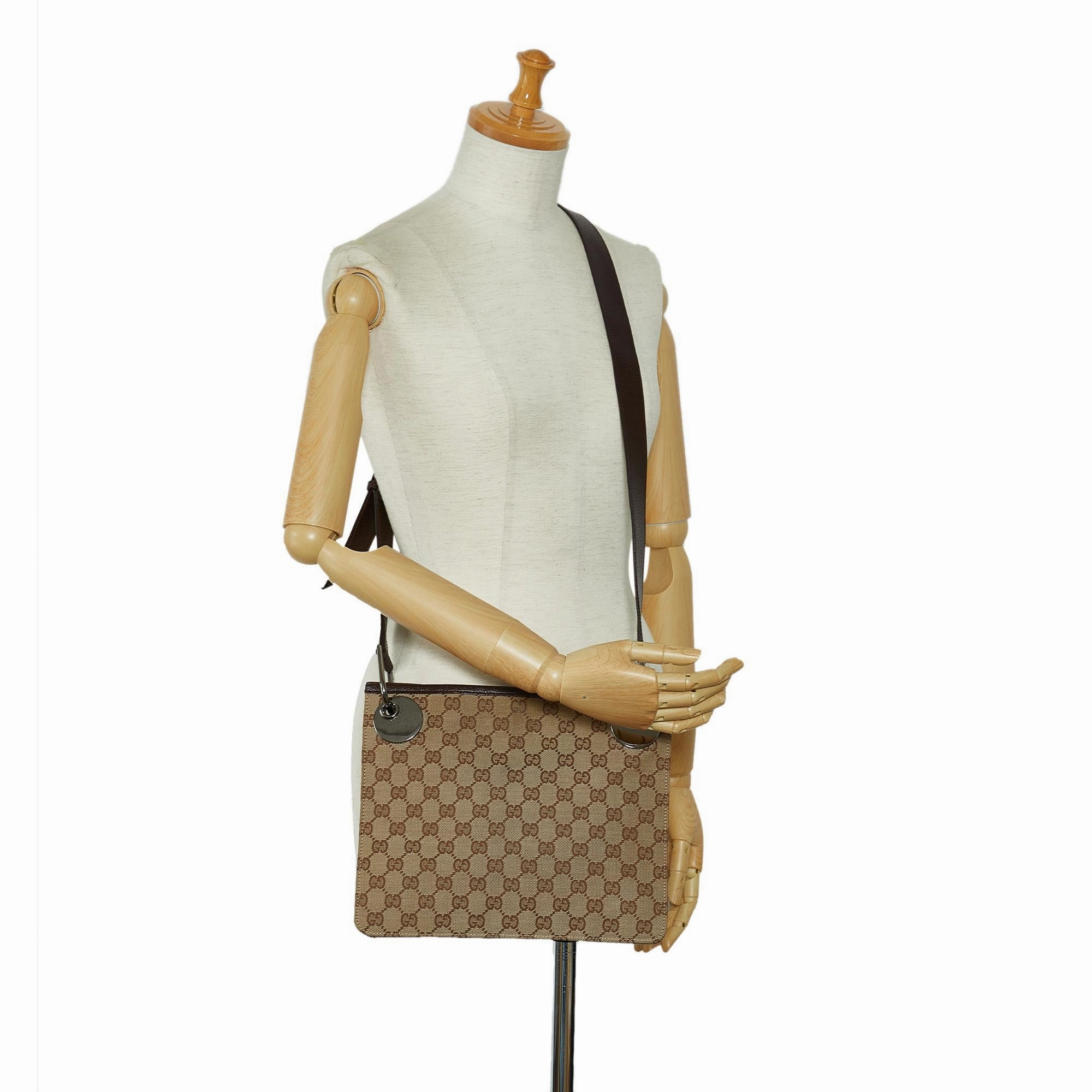 Gucci GG Canvas Eclipse Crossbody (SHG-wHRibW)