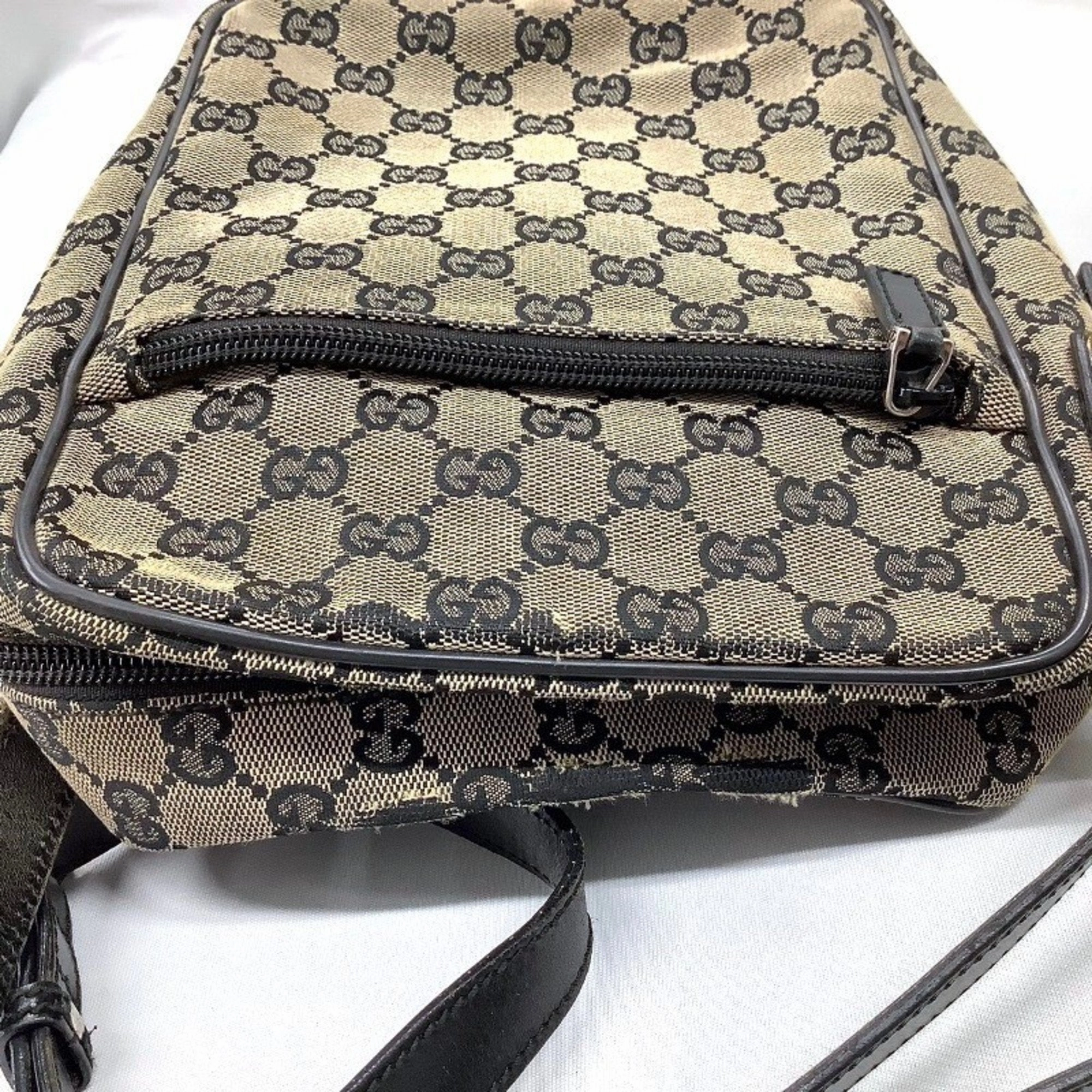 Gucci Gg Canvas  Gg Canvas Leather Shoulder Bag (Pre-Owned)