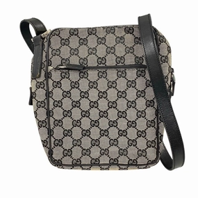 Gucci Gg Canvas  Gg Canvas Leather Shoulder Bag (Pre-Owned)