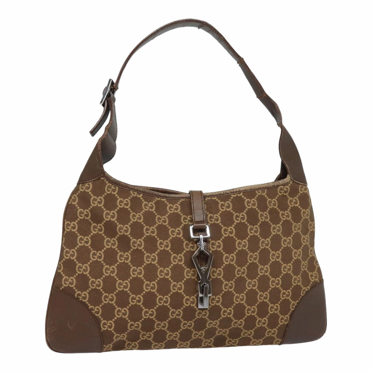 GUCCI GG Canvas Jackie Shoulder Bag Brown  83815