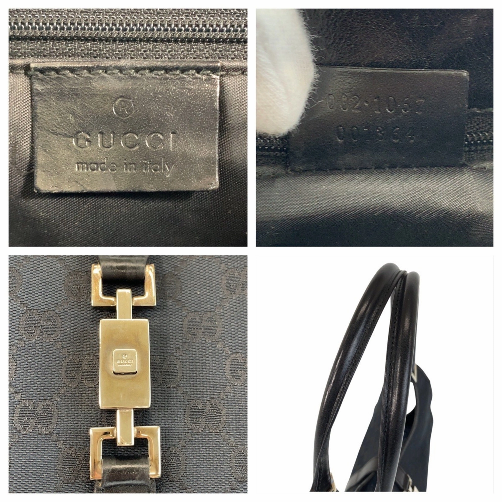 Gucci Gg Canvas Leather Handbag Shoulder Bag (Pre-Owned)