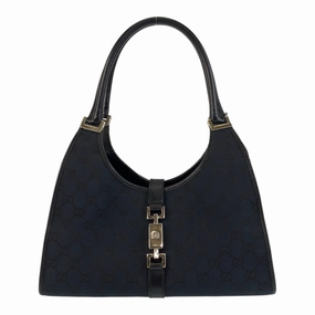 Gucci Gg Canvas Leather Handbag Shoulder Bag (Pre-Owned)