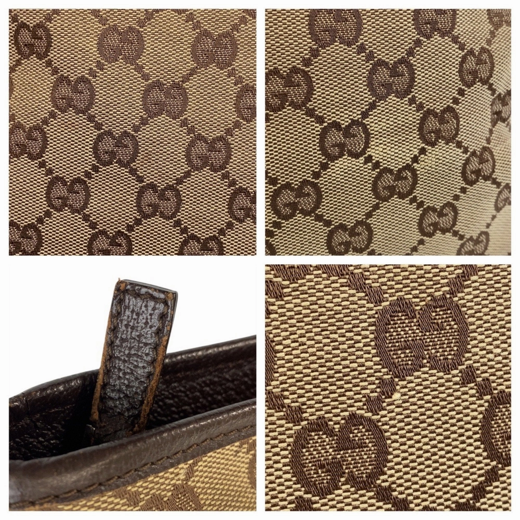 Gucci  Gg Canvas Leather Messenger Bag Shoulder Bag (Pre-Owned)