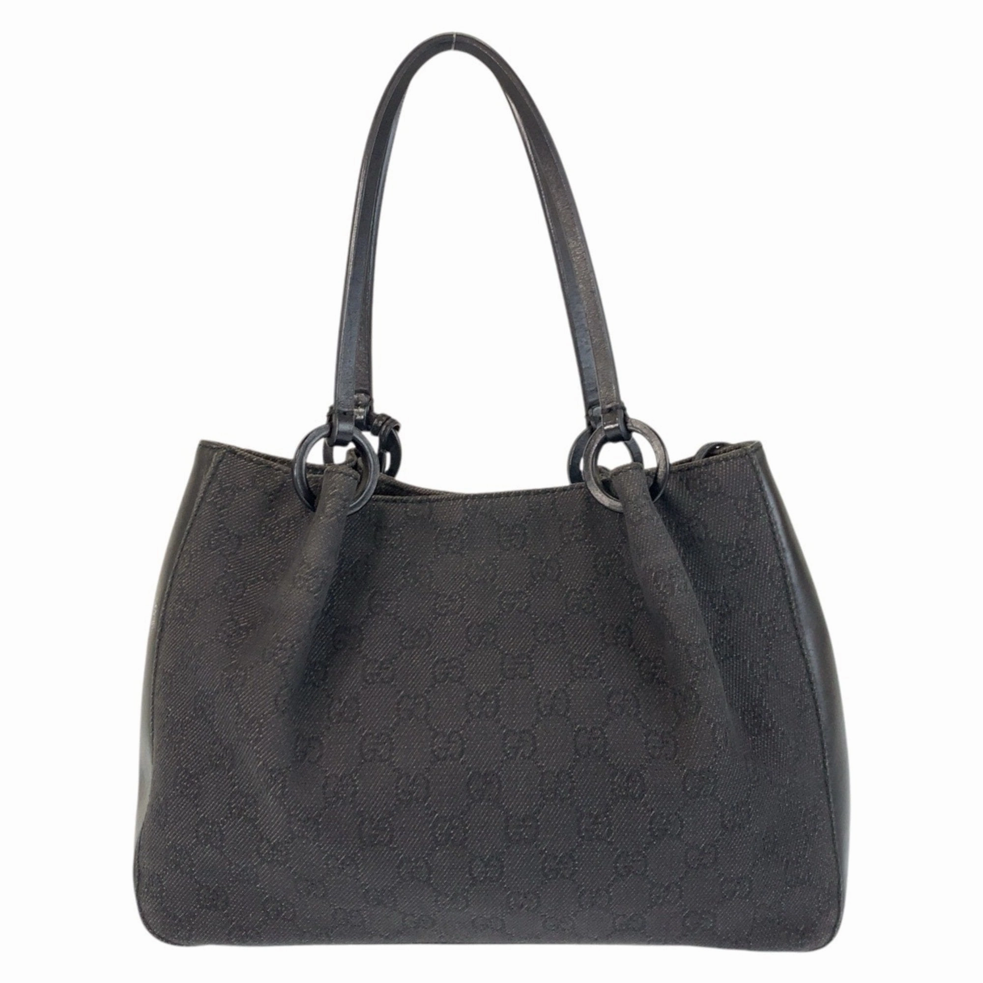 Gucci Gg Canvas Leather Shoulder Bag Tote Bag (Pre-Owned)