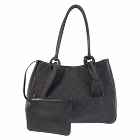 Gucci Gg Canvas Leather Shoulder Bag Tote Bag (Pre-Owned)