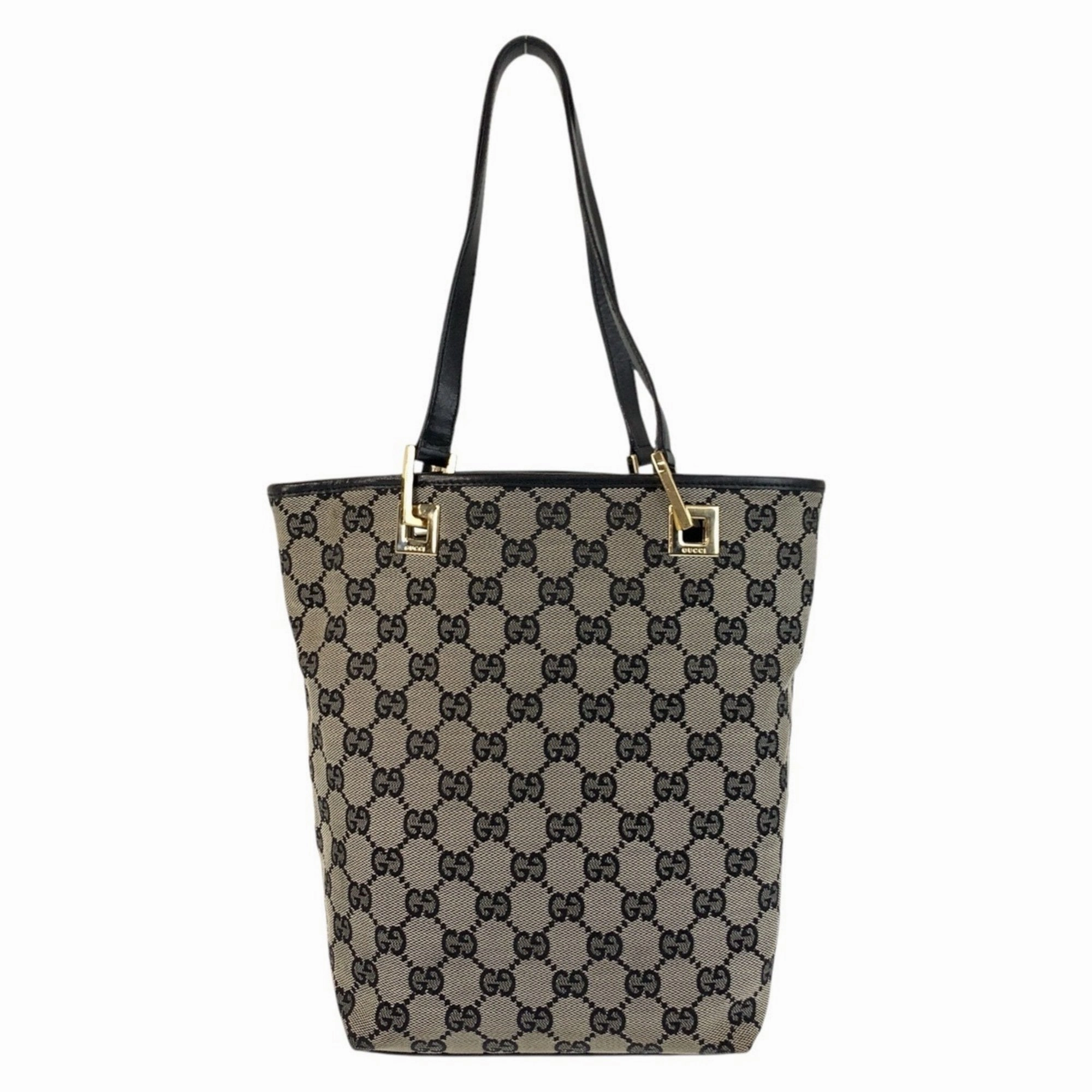 Gucci  Gg Canvas Leather Shoulder Bag Tote Bag (Pre-Owned)