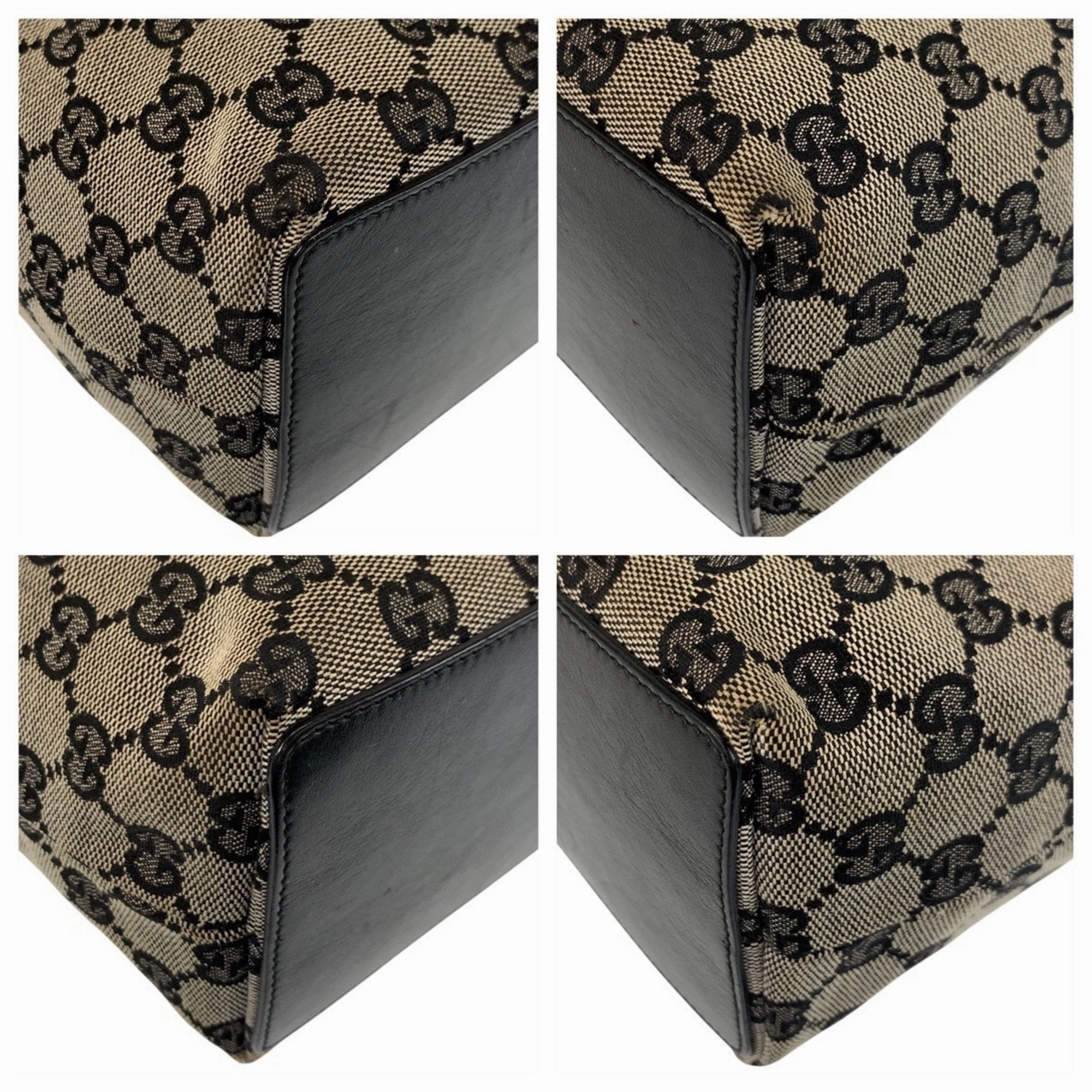 Gucci  Gg Canvas Leather Shoulder Bag Tote Bag (Pre-Owned)