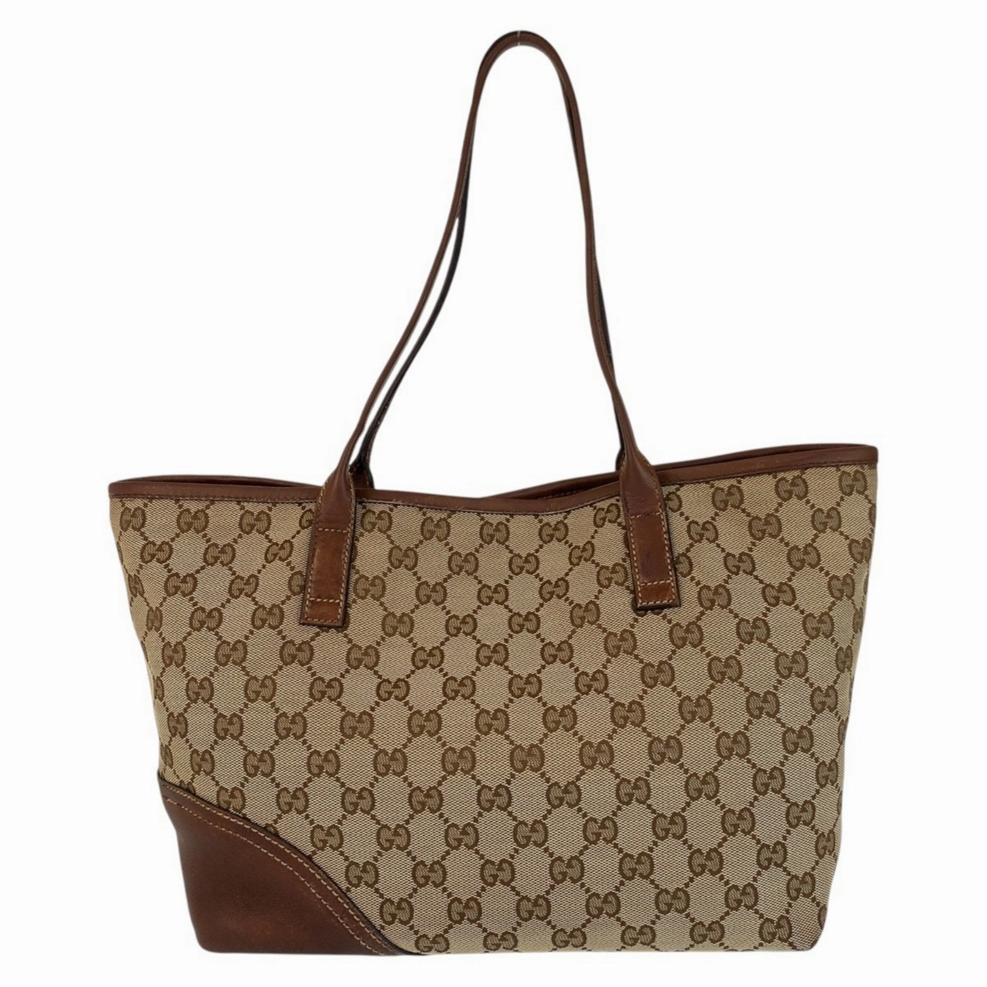 Gucci  Gg Canvas Leather Shoulder Bag Tote Bag (Pre-Owned)