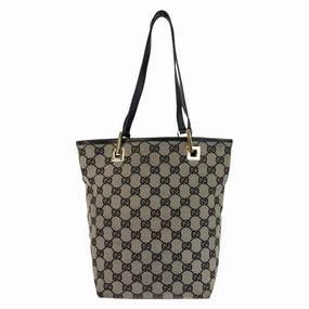 Gucci  Gg Canvas Leather Shoulder Bag Tote Bag (Pre-Owned)