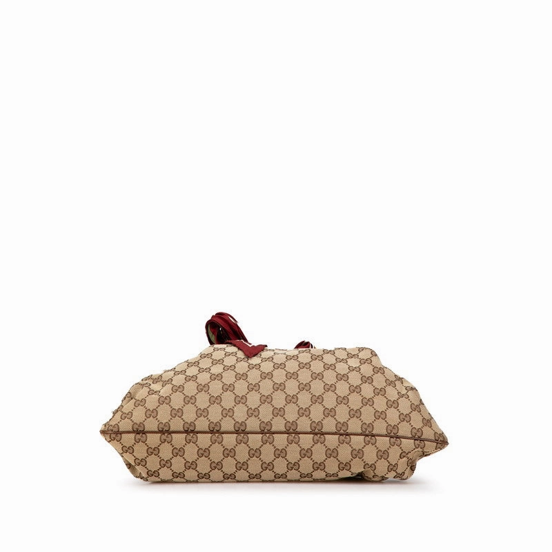 Gucci GG Canvas Leather Shoulder Handbag