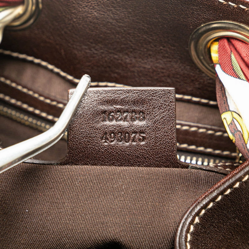 Gucci GG Canvas Leather Shoulder Handbag