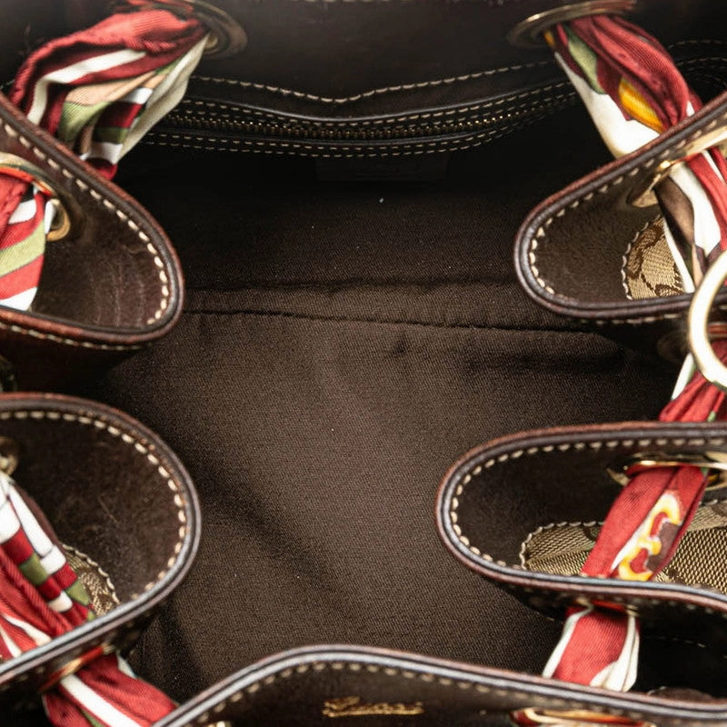 Gucci GG Canvas Leather Shoulder Handbag