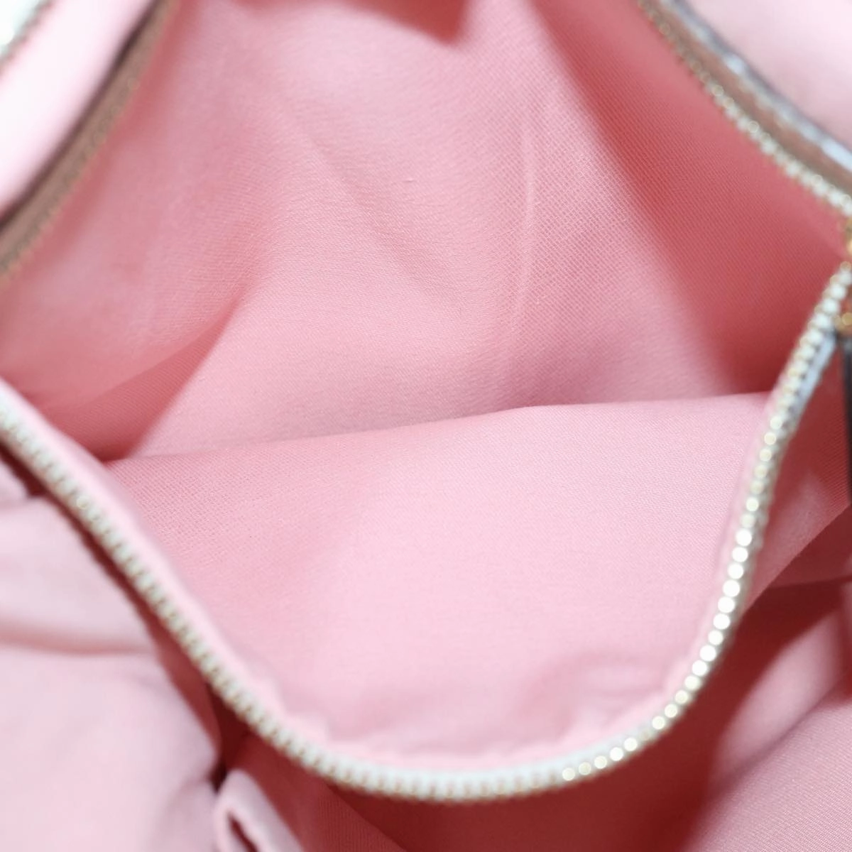 GUCCI GG Canvas Sherry Line Shoulder Bag Pink Gold khaki 144388  am6743