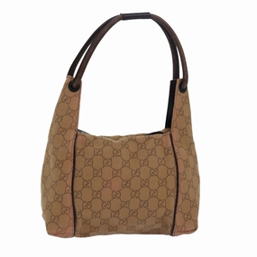 GUCCI GG Canvas Shoulder Bag Beige 101333  82099