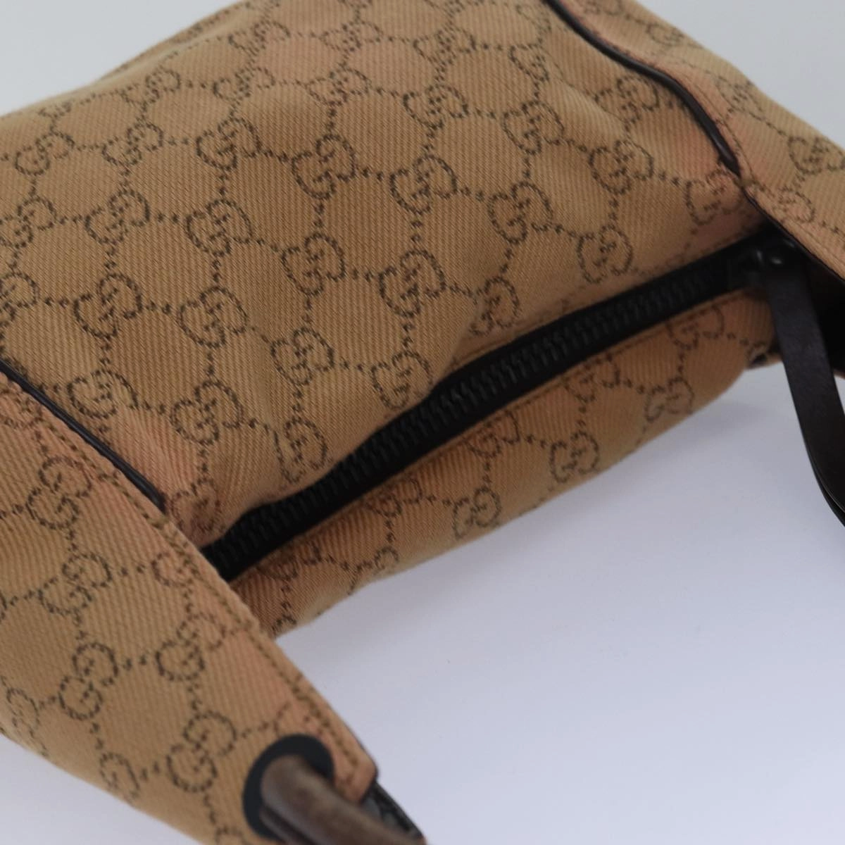 GUCCI GG Canvas Shoulder Bag Beige 101333  82099