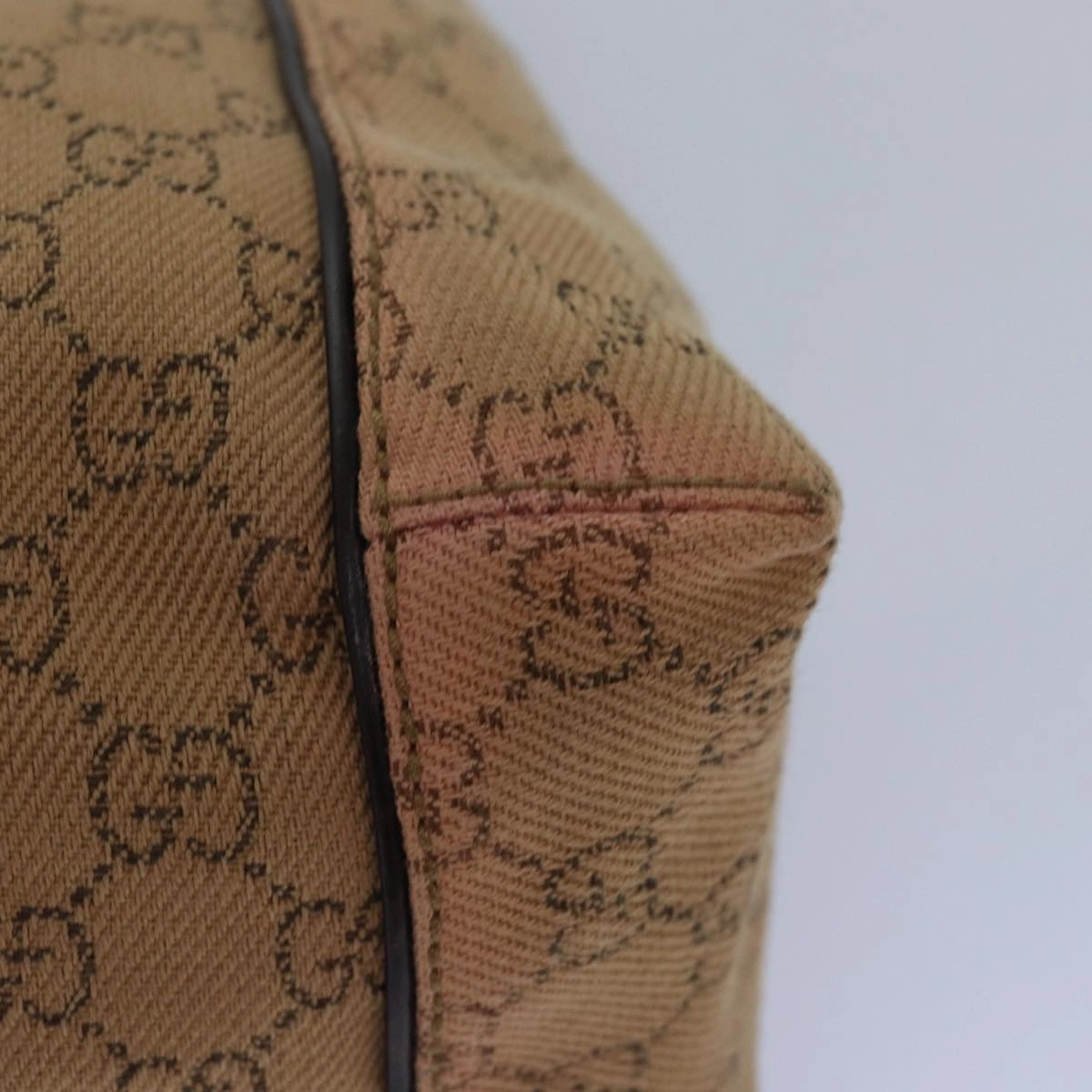GUCCI GG Canvas Shoulder Bag Beige 101333  82099