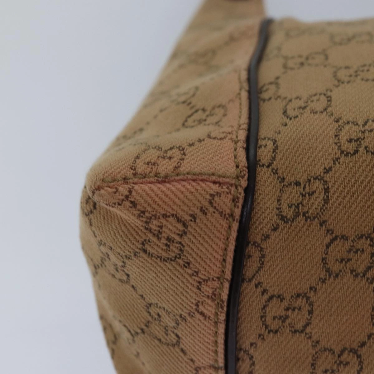 GUCCI GG Canvas Shoulder Bag Beige 101333  82099
