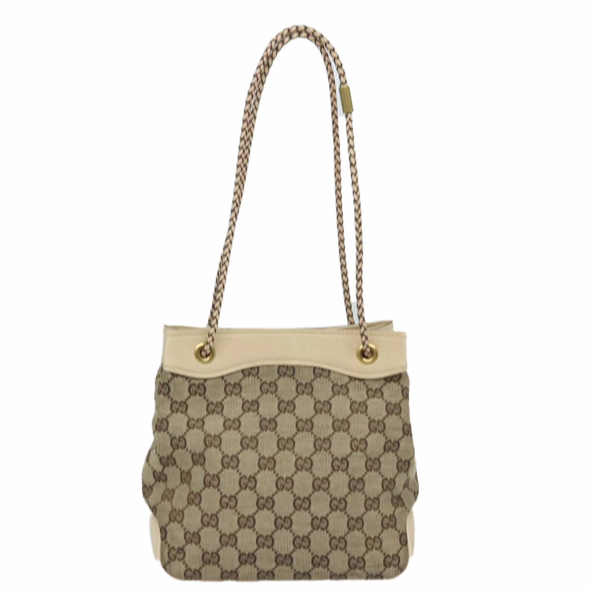 GUCCI GG Canvas Shoulder Bag Beige 109143  78342