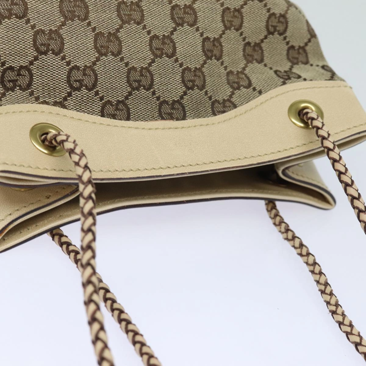 GUCCI GG Canvas Shoulder Bag Beige 109143  78342