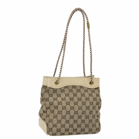 GUCCI GG Canvas Shoulder Bag Beige 109143  78342