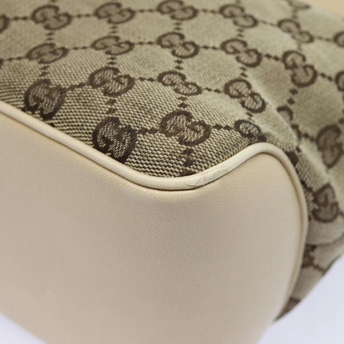 GUCCI GG Canvas Shoulder Bag Beige 109143  78342