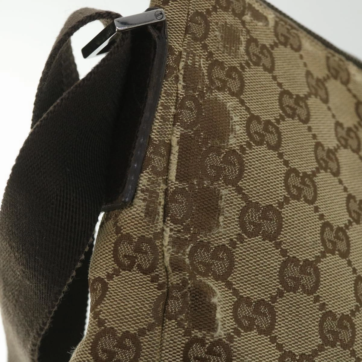 GUCCI GG Canvas Shoulder Bag Beige 110054  ac2320