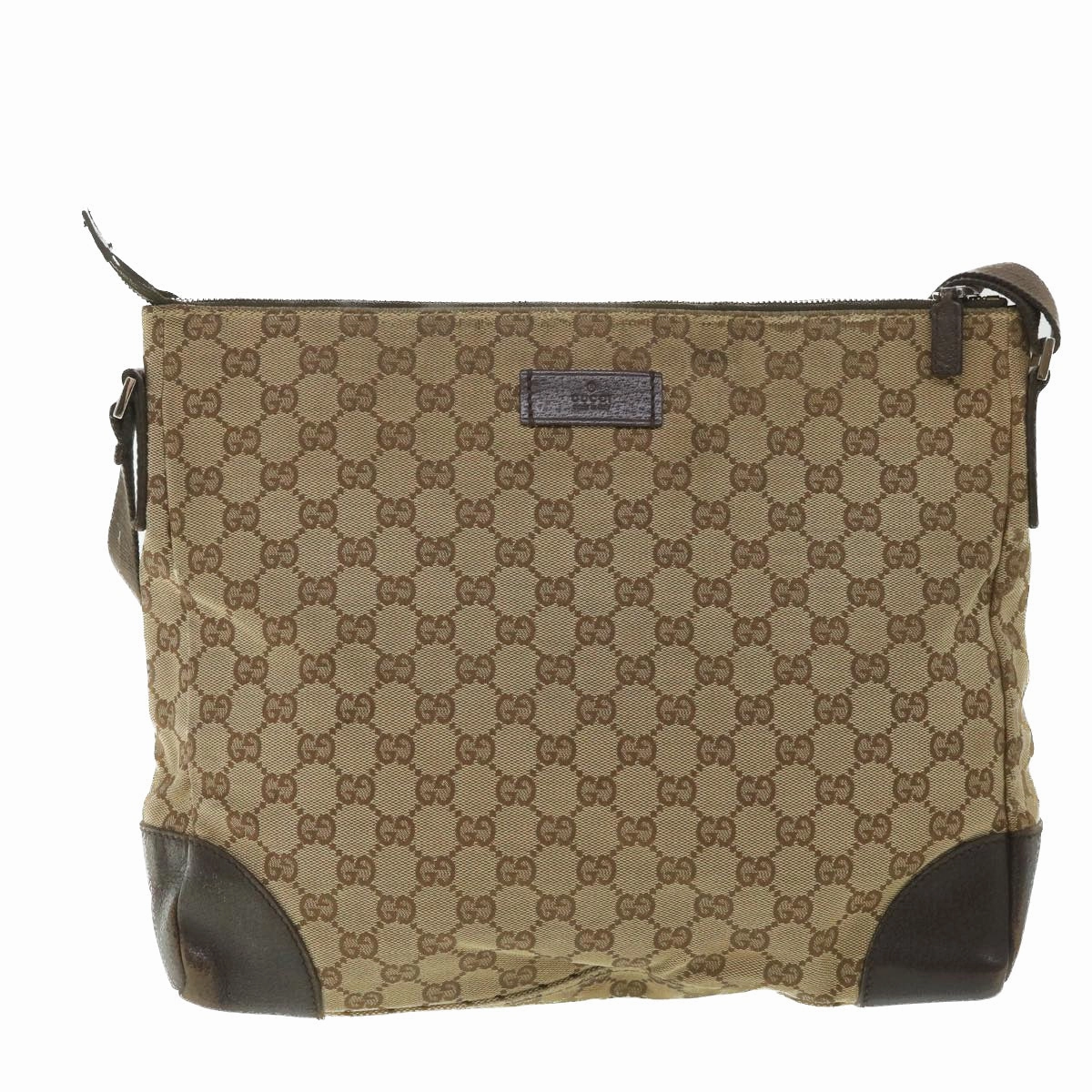 GUCCI GG Canvas Shoulder Bag Beige 110054  ac2320