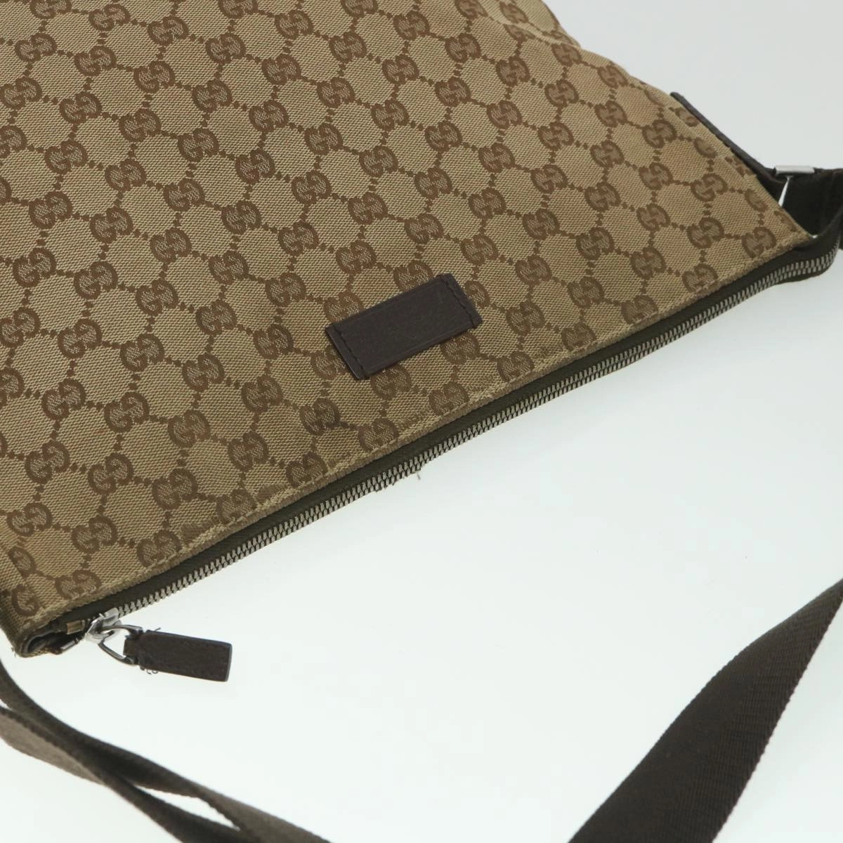 GUCCI GG Canvas Shoulder Bag Beige 110054  ac2320