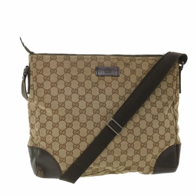 GUCCI GG Canvas Shoulder Bag Beige 110054  ac2320