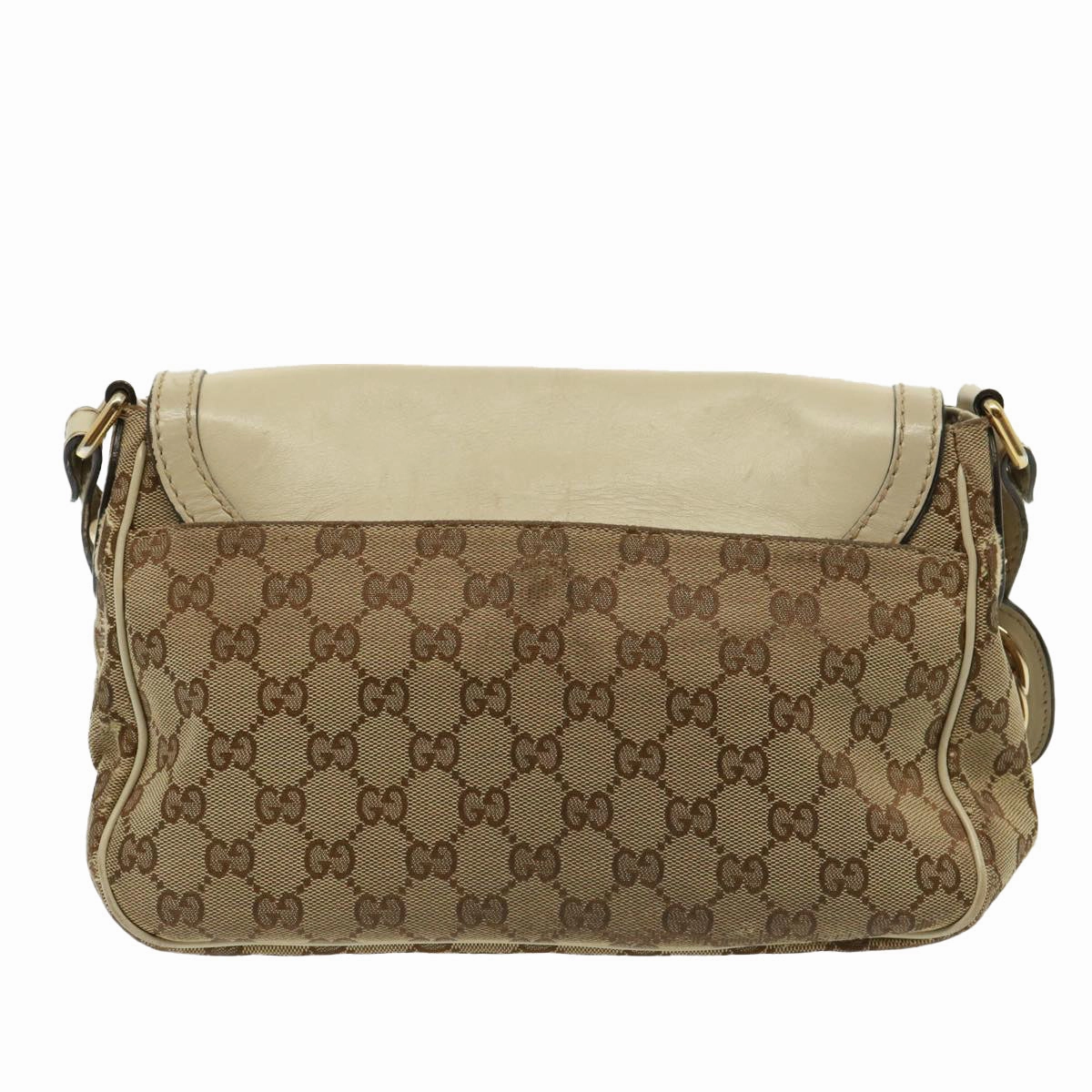 GUCCI GG Canvas Shoulder Bag Beige 308452  77733