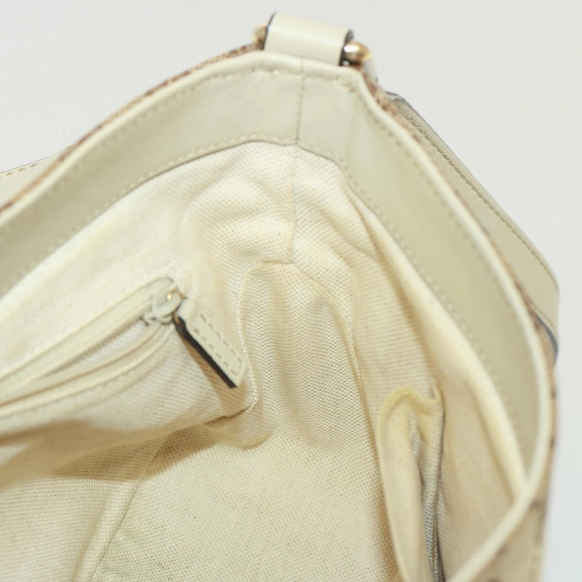 GUCCI GG Canvas Shoulder Bag Beige 308452  77733