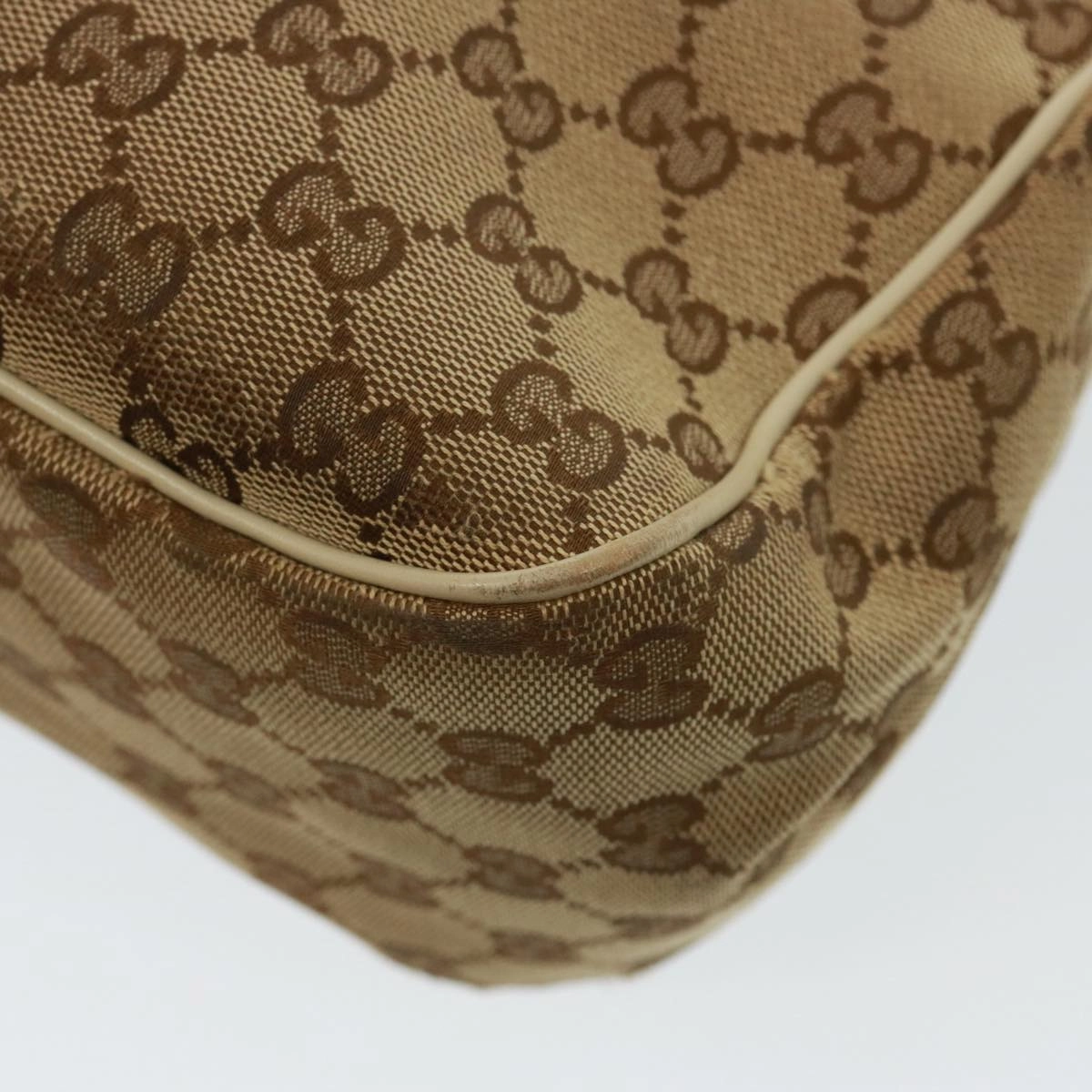 GUCCI GG Canvas Shoulder Bag Beige 308452  77733
