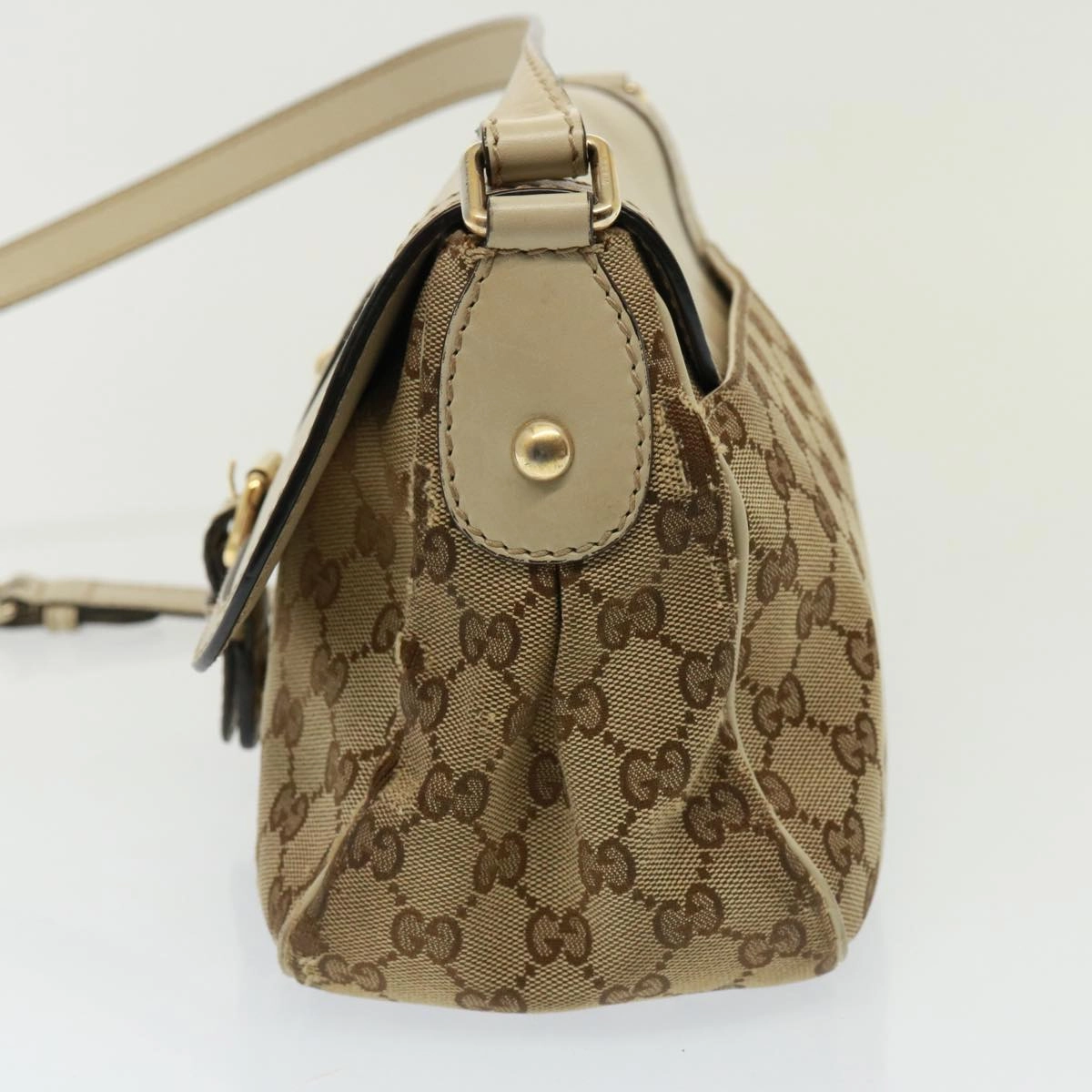 GUCCI GG Canvas Shoulder Bag Beige 308452  77733