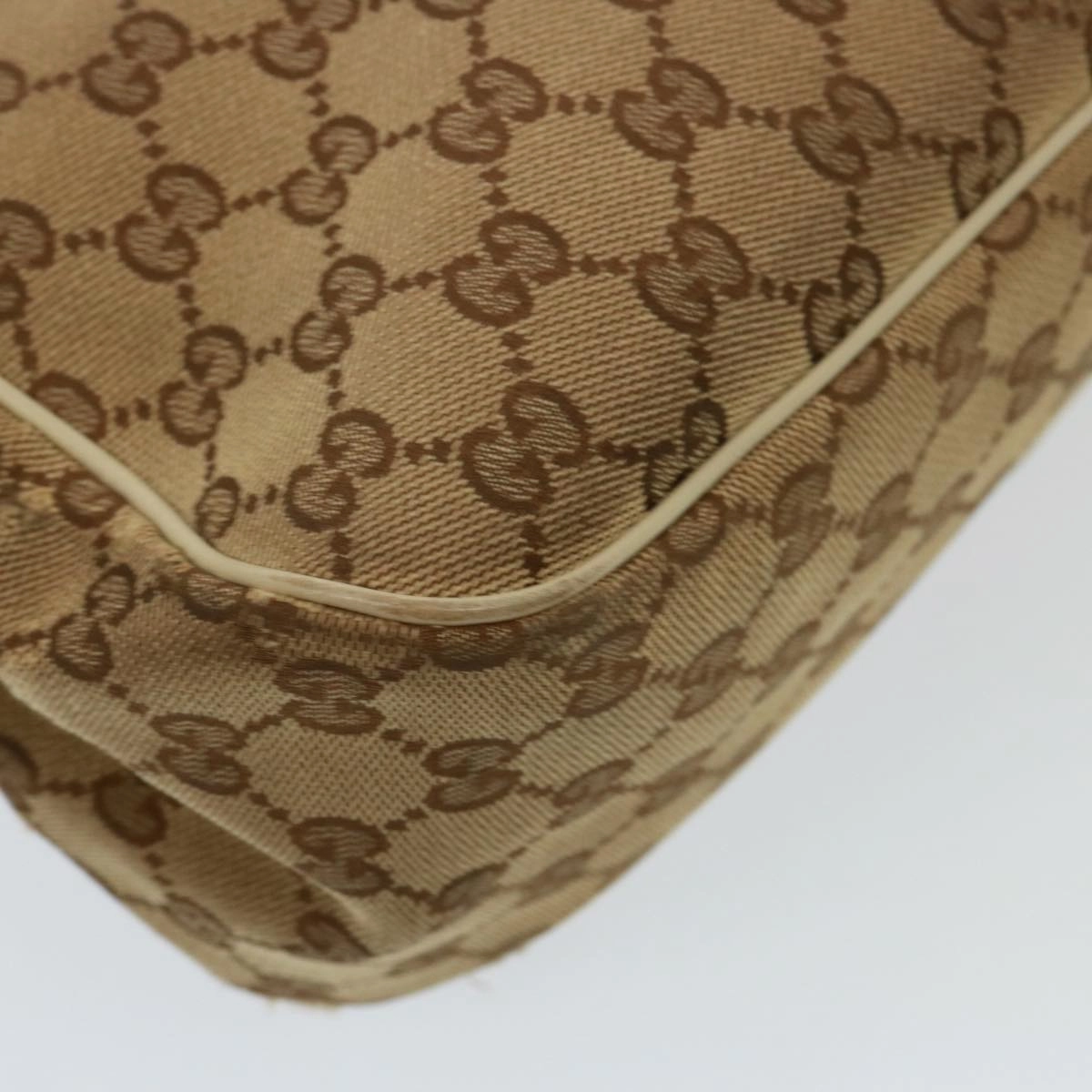 GUCCI GG Canvas Shoulder Bag Beige 308452  77733