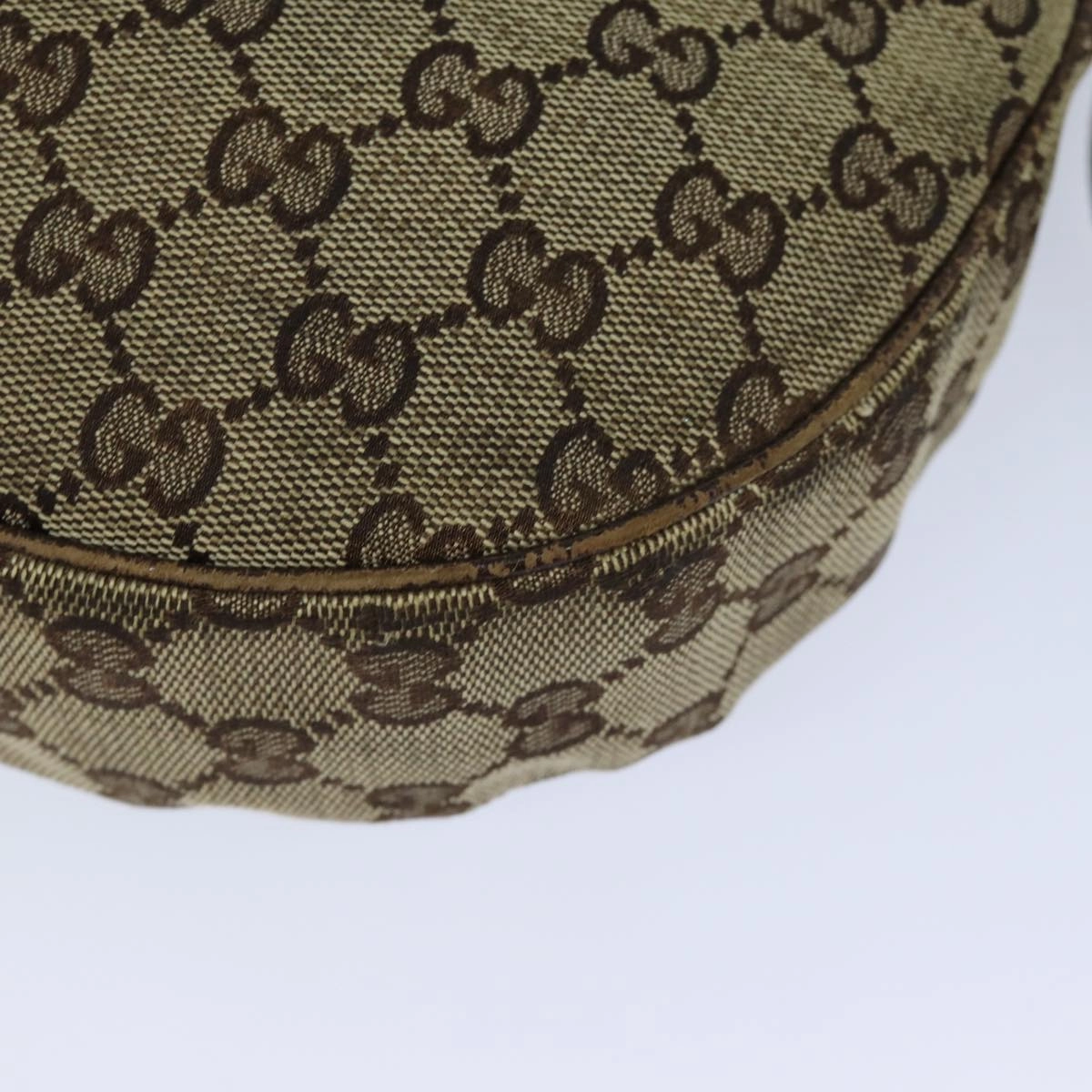 GUCCI GG Canvas Shoulder Bag Beige Brown 122709  82825
