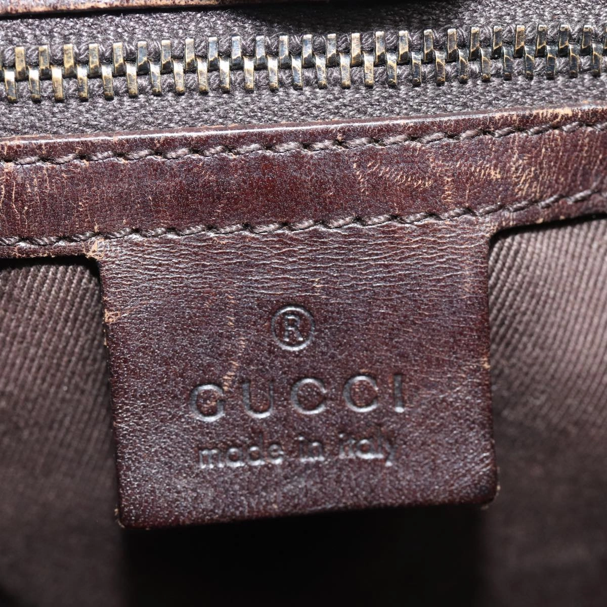 GUCCI GG Canvas Shoulder Bag Beige Brown Silver 106240  85726