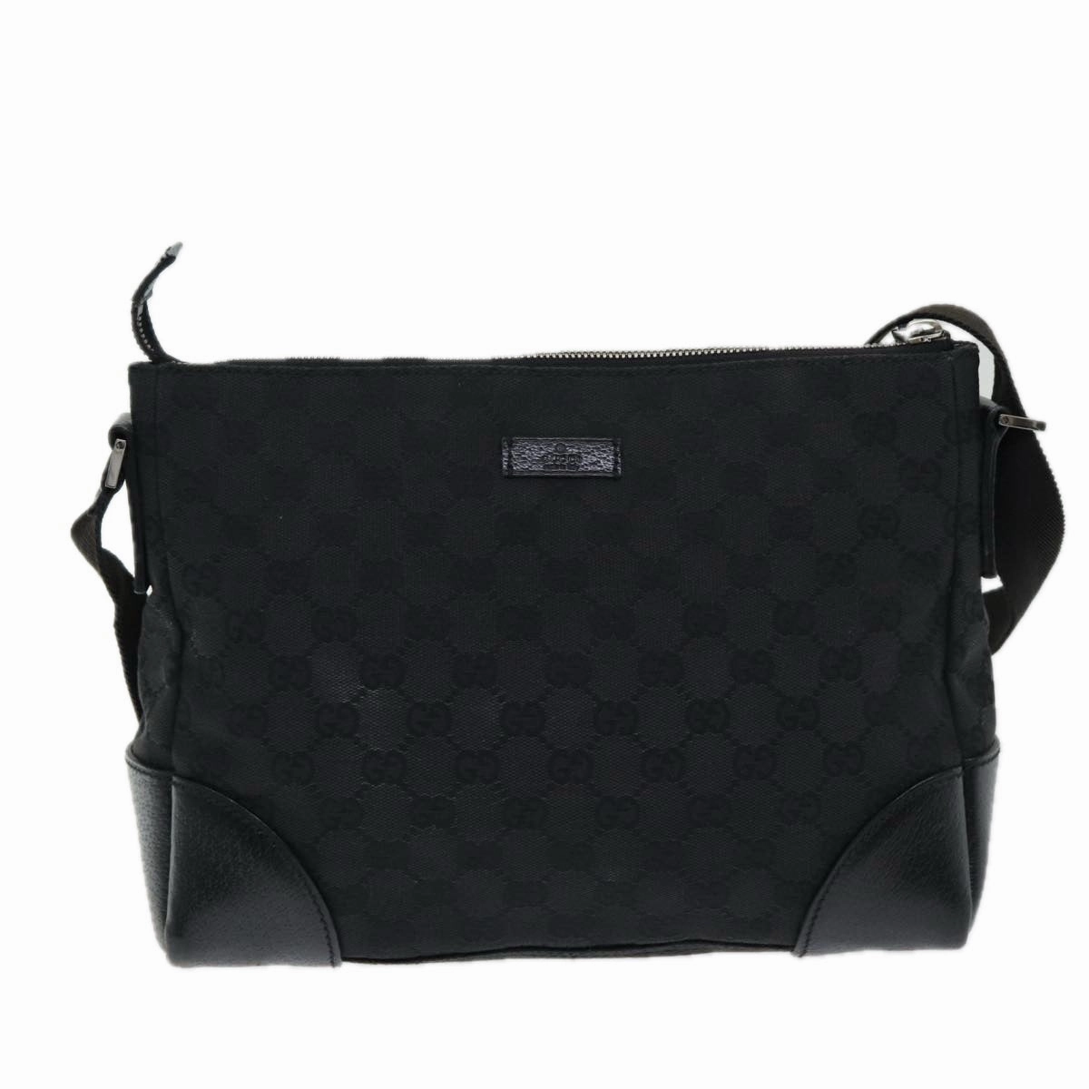 GUCCI GG Canvas Shoulder Bag Black  ep5103