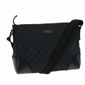 GUCCI GG Canvas Shoulder Bag Black  ep5103