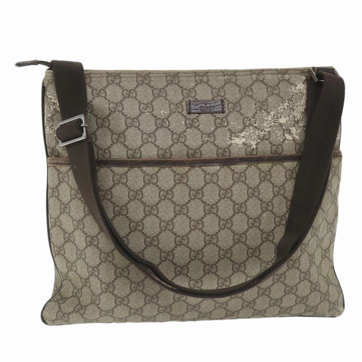GUCCI GG Canvas Shoulder Bag Coated Canvas Beige 141198 1265