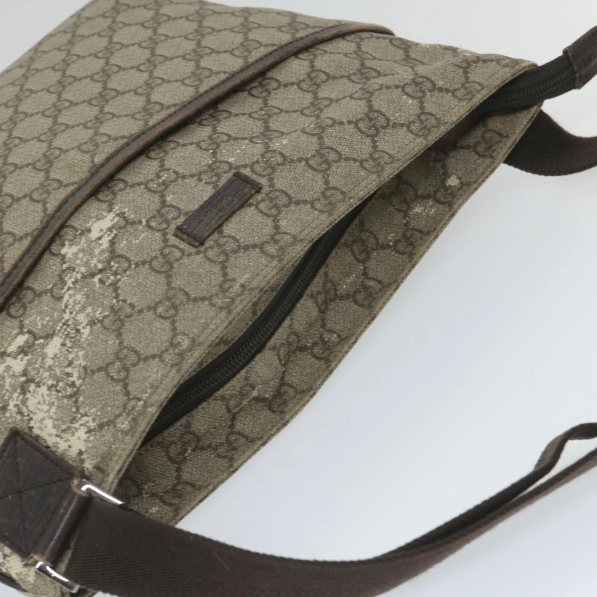 GUCCI GG Canvas Shoulder Bag Coated Canvas Beige 141198 1265