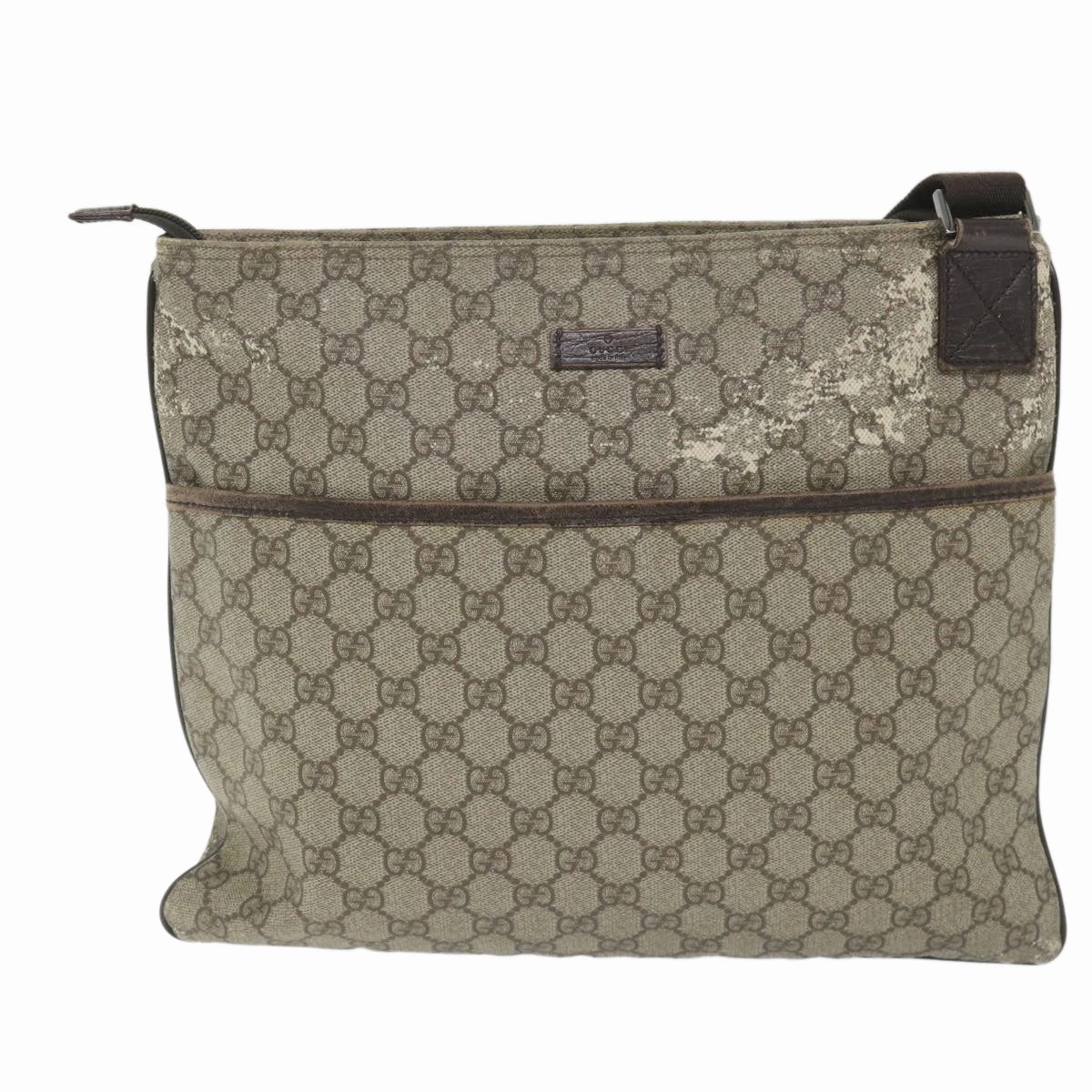 GUCCI GG Canvas Shoulder Bag Coated Canvas Beige 141198 1265