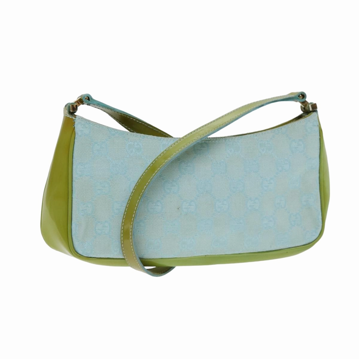 GUCCI GG Canvas Shoulder Bag Light Blue 001 4152  82144