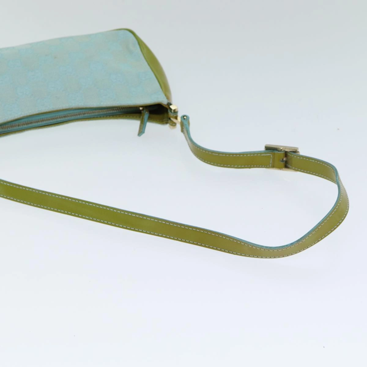 GUCCI GG Canvas Shoulder Bag Light Blue 001 4152  82144