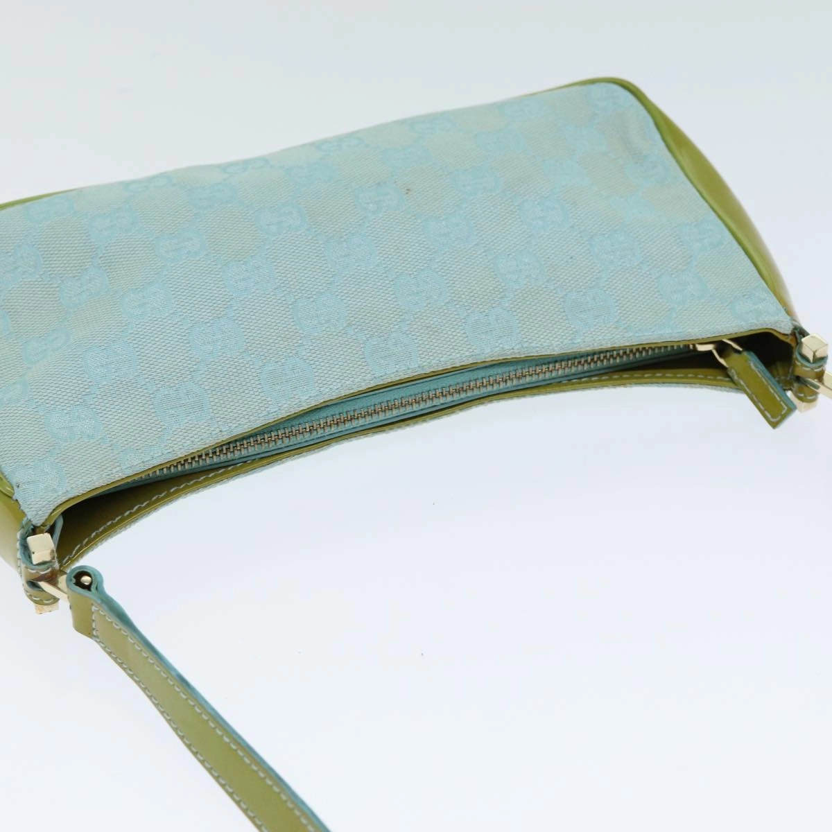 GUCCI GG Canvas Shoulder Bag Light Blue 001 4152  82144
