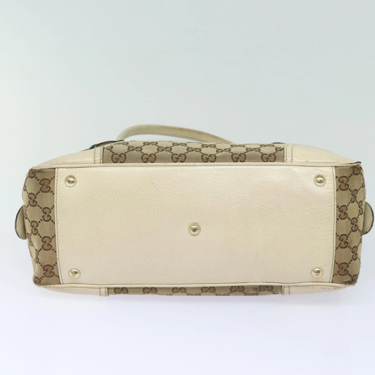 GUCCI GG Canvas Web Sherry Line Shoulder Bag Beige Red Green 161720  80133